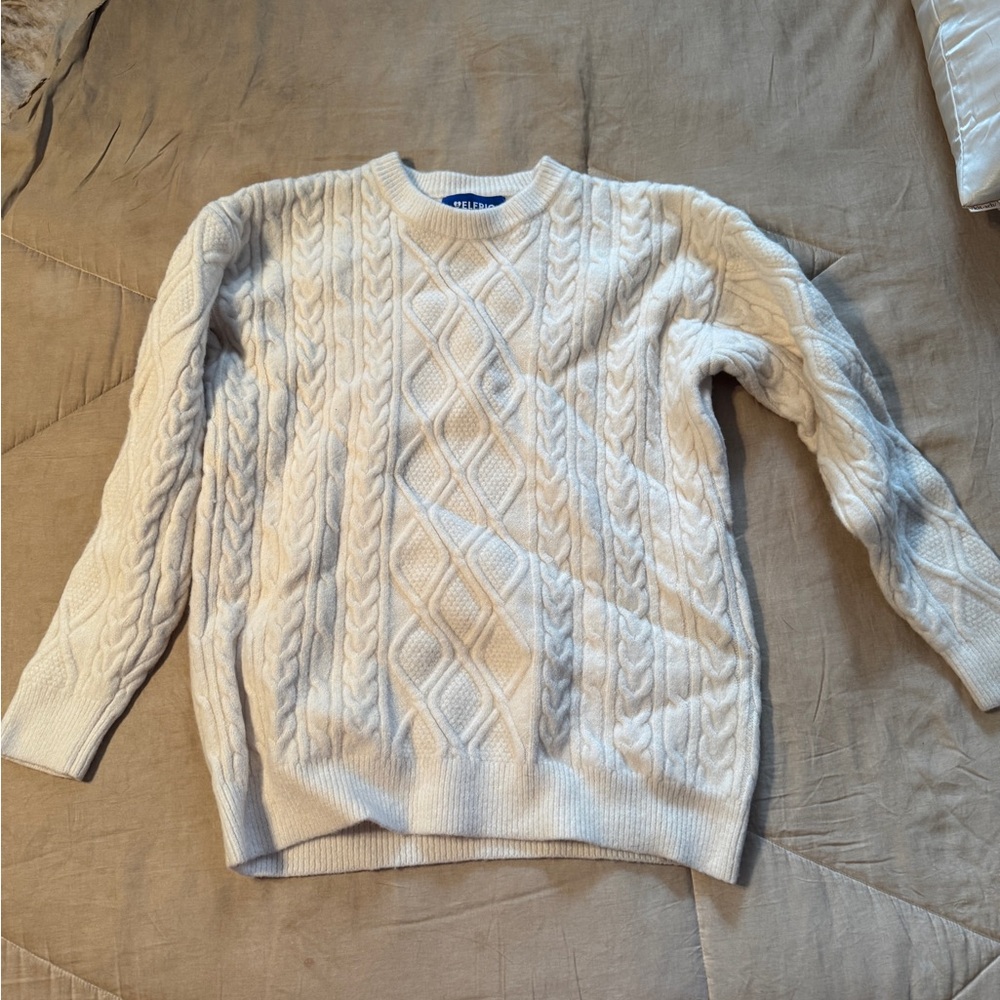 Aelfric Eden Cable Knit Crewneck Sweater - Cream